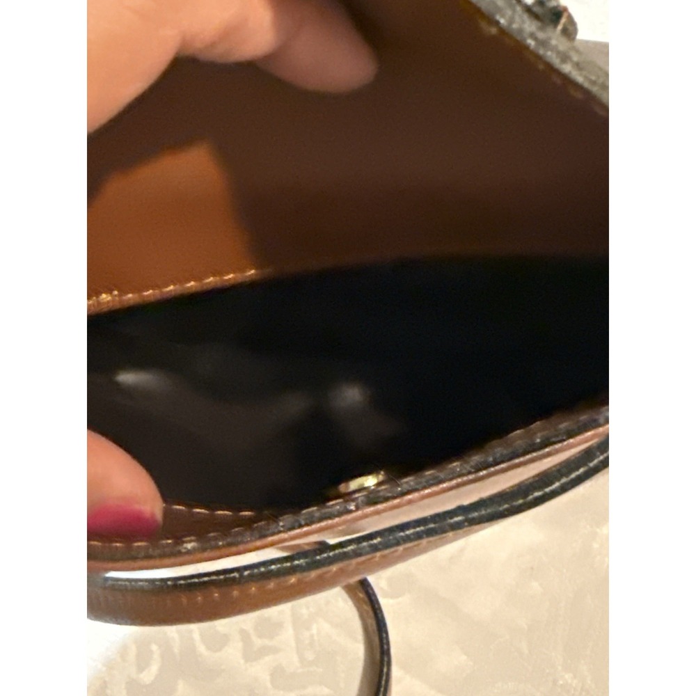 Lancaster Paris Vtg Smooth leather crossbody + Hand bag Purse Marron/Brown - Picture 11 of 16